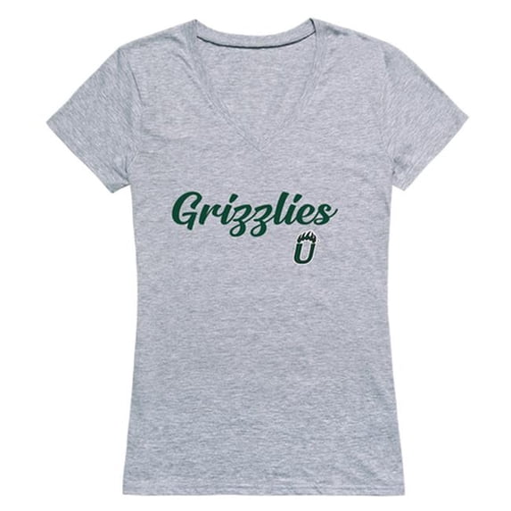 W Republic Adams State University Grizzlies Women Script Short Sleeve T-Shirt, Heather Grey - Medium