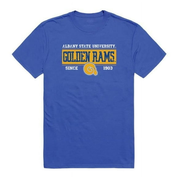 W Republic Albany State University Established T-Shirt, Royal Blue 3 - Small