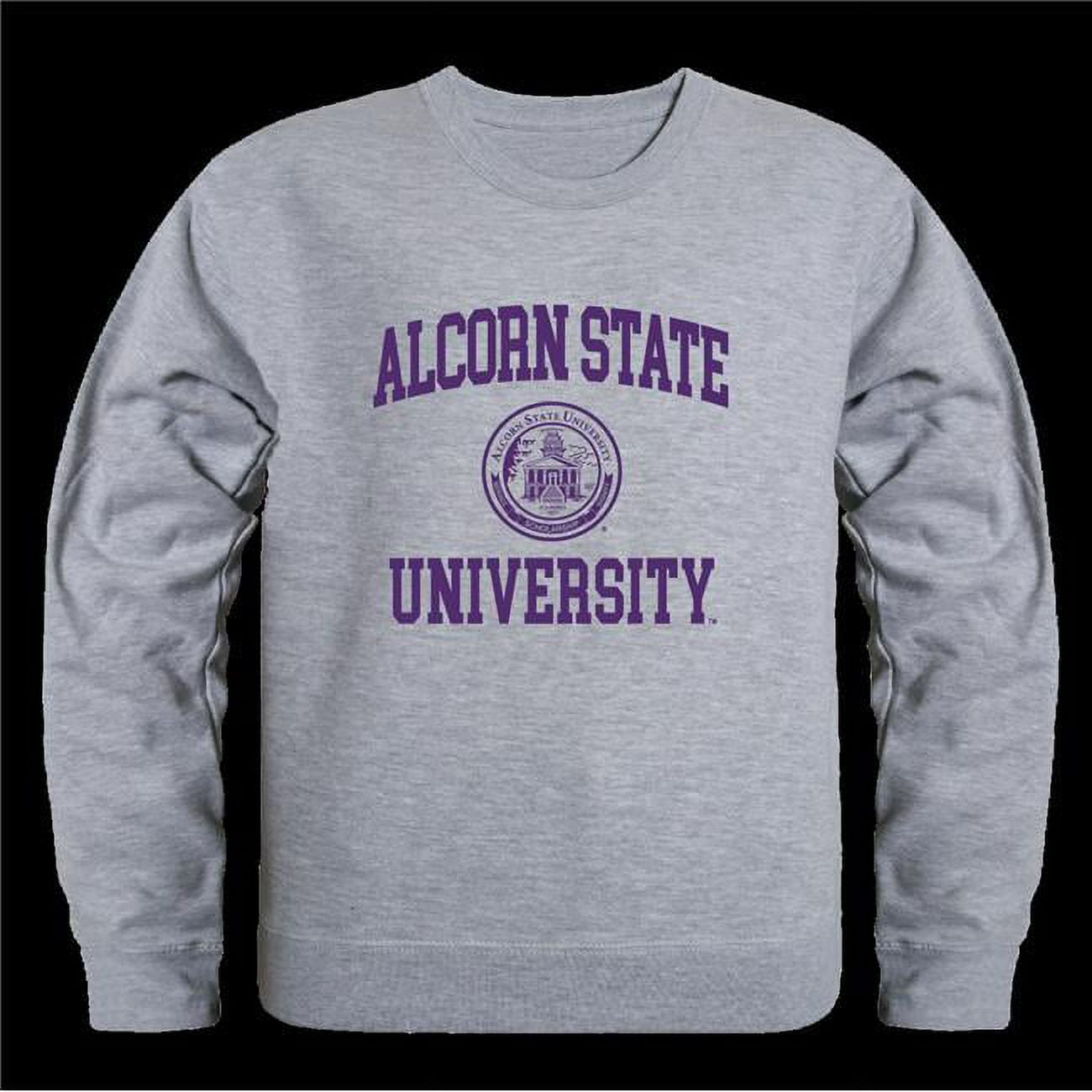 Alcorn State University Braves Seal Crewneck Sweatshirt White Extra Large