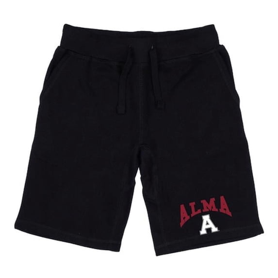 W Republic Alma College Scots Premium Shorts, Black - 2XL