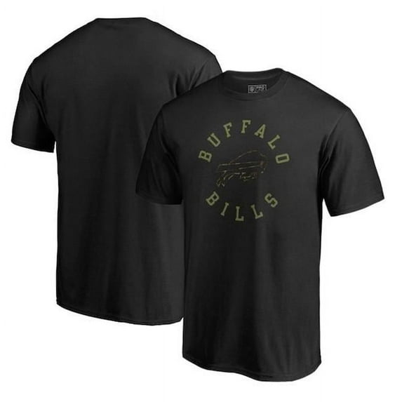 W Republic Apparel 504-107-BLK-03 University at Buffalo Football Tee for Men, Black - Large
