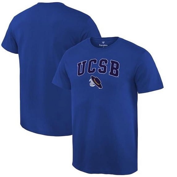 W Republic Apparel 504-112-NVY-04 University of California Santa Barbara Football Tee for Men, Navy - Extra Large