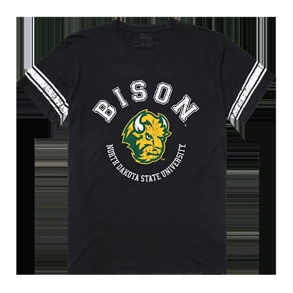 W Republic Apparel 504-140-BLK-01 Mens Football North Dakota State University Tee, Black - Small
