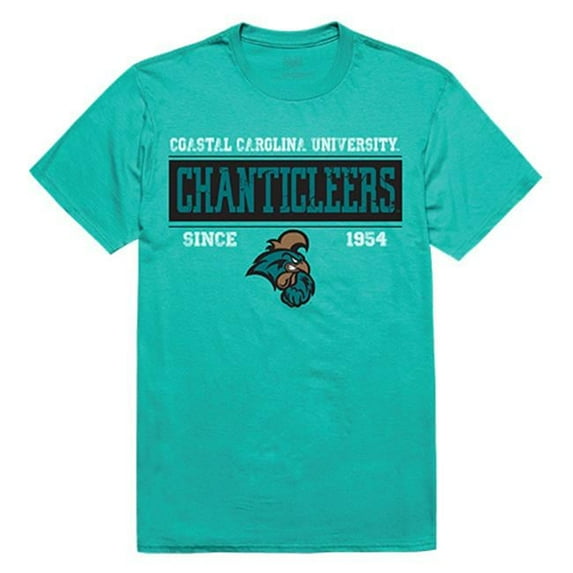 W Republic Apparel 507-116-VM6-01 Coastal Carolina Established Mens Tee, Jade - Small