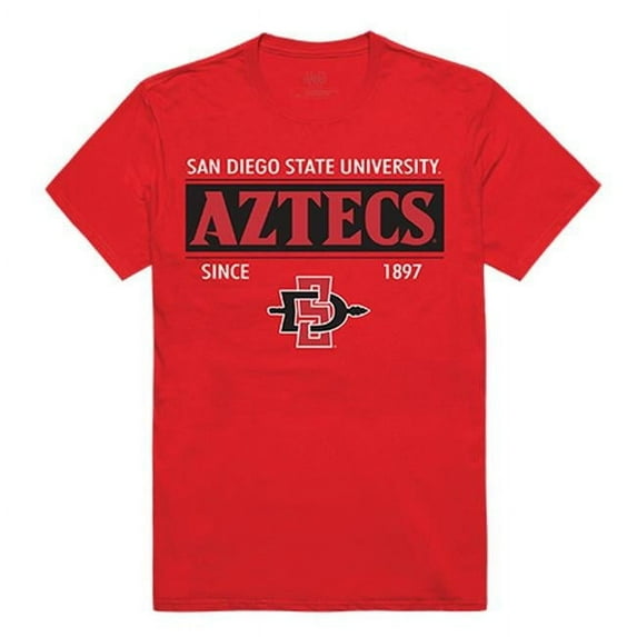 W Republic Apparel 507-177-R58-02 San Diego State Established Mens Tee, Red - Medium