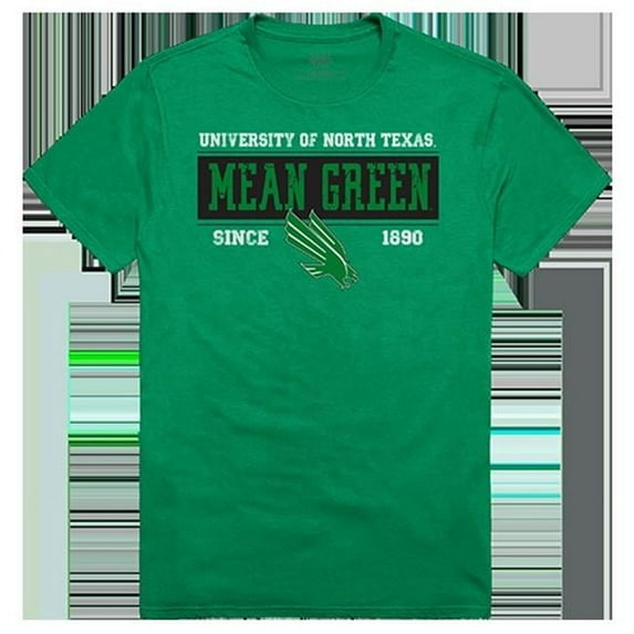 W Republic Apparel 507-195-G77-04 University of North Texas Established Tees for Men, Kelly - Extra Large