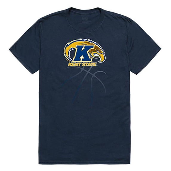 W Republic Apparel 510-128-BGT-01 Kent State University Basketball Tee for Men, Navy - Small