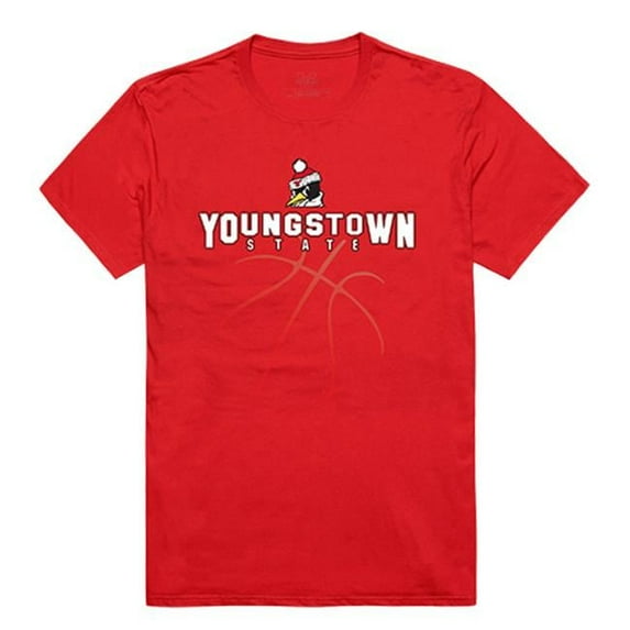 W Republic Apparel 510-159-R58-02 Basketball Tee, Youngstown State University, Red - Medium