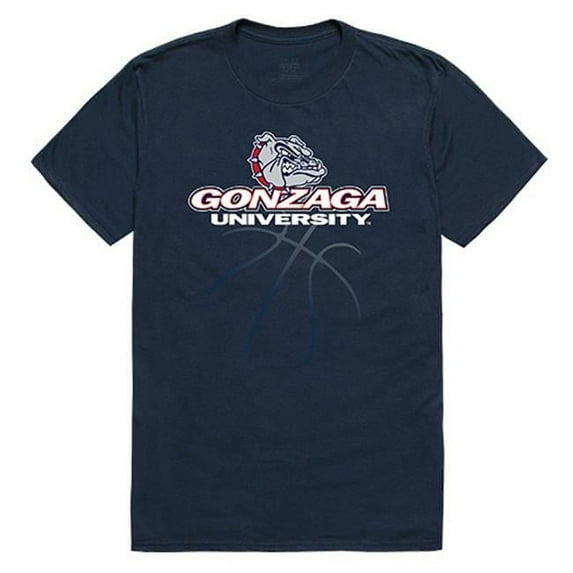 W Republic Apparel 510-187-BGT-05 Gonzaga University College Basketball Tee Shirt - Navy, 2XL