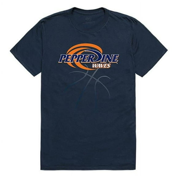 W Republic Apparel 510-196-BGT-03 Basketball Tee, Pepperdine, Navy - Large