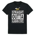thumbnail image 1 of W Republic Apparel 511-102-E27-02 Alabama State University Straight Outta College Tee for Men - Black, Medium, 1 of 2