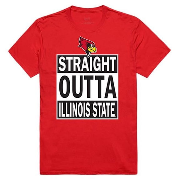 W Republic Apparel 511-124-R58-01 Illinois State University Straight Outta College Tee for Men - Red, Small