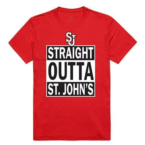 W Republic Apparel 511-152-R58-05 St Johns University Straight Outta College Tee for Men - Red, 2X