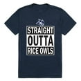 thumbnail image 1 of W Republic Apparel 511-172-BGT-01 Rice University Straight Outta College Tee for Men - Navy, Small, 1 of 2