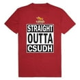 thumbnail image 1 of W Republic Apparel 511-175-339-04 California State University at Dominguez Hills Straight Outta College Tee for Men - Cardinal, Extra Large, 1 of 2