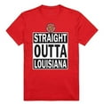thumbnail image 1 of W Republic Apparel 511-189-R58-04 University of Louisiana at Lafayette Straight Outta College Tee for Men - Red, Extra Large, 1 of 2