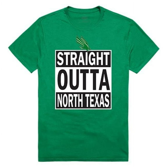 W Republic Apparel 511-195-G77-02 University of North Texas Straight Outta Tee, Kelly - Medium