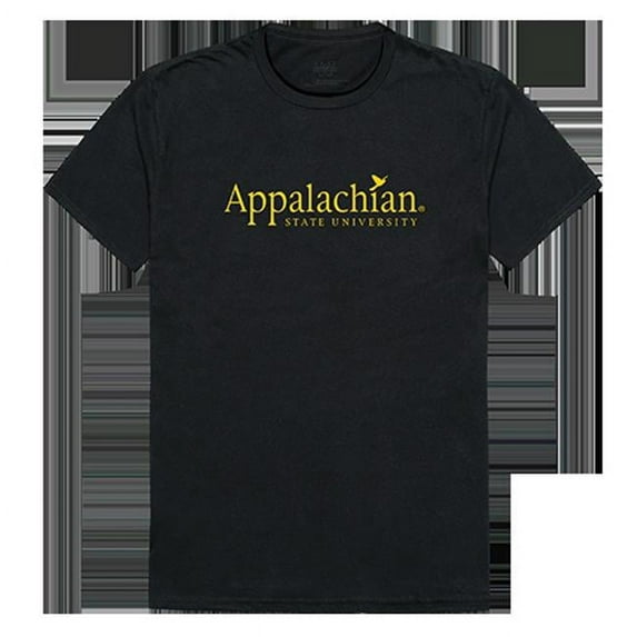 W Republic Apparel 516-104-E27-02 Appalachian State University Mens Institutional Tee, Black - Medium