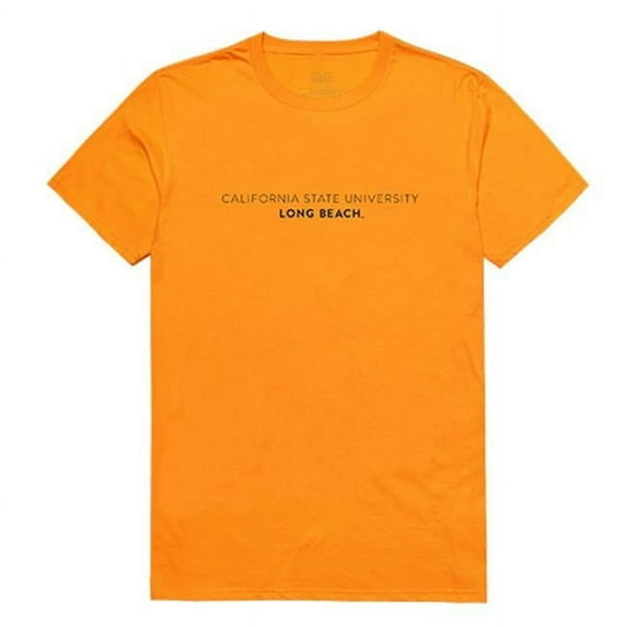 W Republic Apparel 516-109-329-01 California State University Long Beach Mens Institutional Tee, Gold - Small