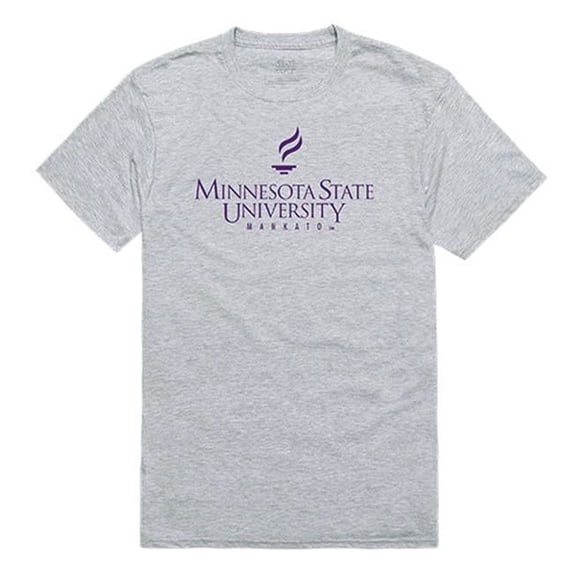 W Republic Apparel 516-132-H08-03 Minnesota State University Mankato Mens Institutional Tee, Heather Grey - Large