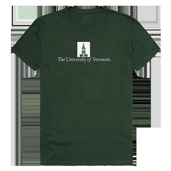W Republic Apparel 516-155-033-02 University of Vermont Mens Institutional Tee, Forest Green - Medium