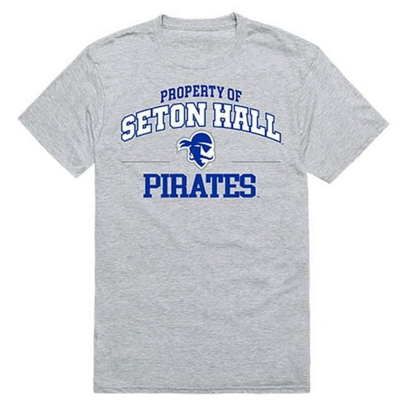 W Republic Apparel 517-147-H08-04 Seton Hall University Property College Tee Shirt - Heather Gray, Extra Large