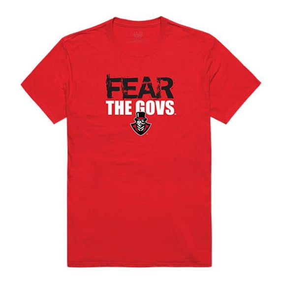 W Republic Apparel 518-105-R58-02 Austin Peay State University Fear College Tee Shirt - Red, Medium
