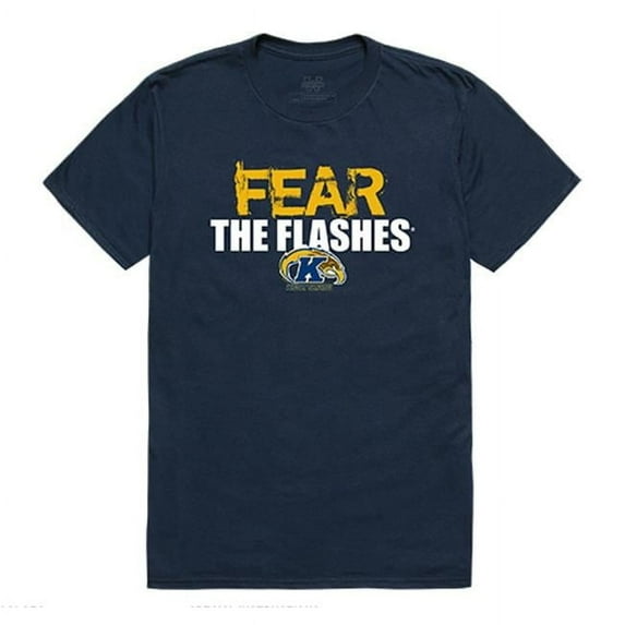 W Republic Apparel 518-128-BGT-05 Kent State University Fear Tee for Men, Navy - 2XL