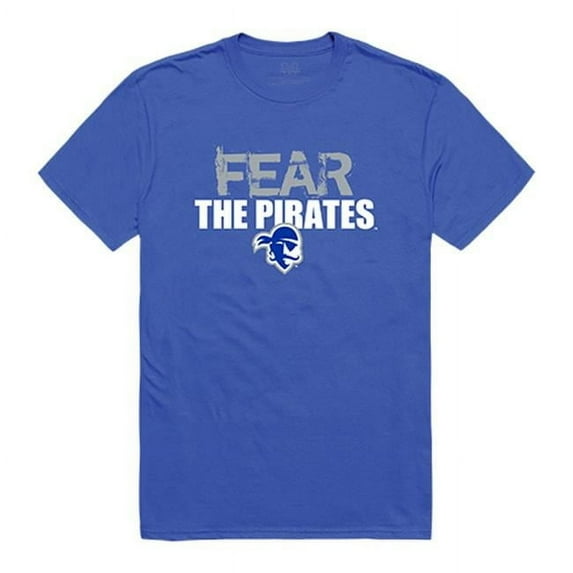 W Republic Apparel 518-147-B02-03 Seton Hall University Fear Tee for Men, Royal - Large