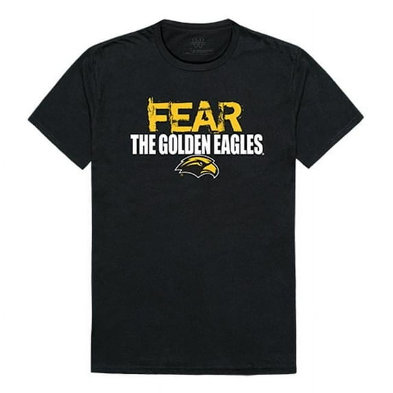 W Republic Apparel 518-151-E27-04 University of Southern Mississippi Fear Tee for Men, Black - Extra Large