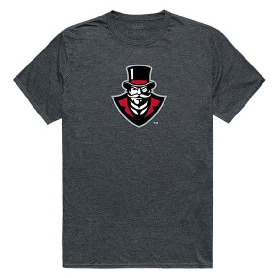 W Republic Apparel 519-105-E9C-01 Austin Peay State University Mens Cinder Tee, Heather Charcoal - Small