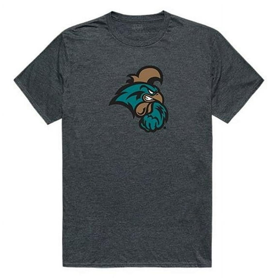 W Republic Apparel 519-116-E9C-03 Coastal Carolina University Cinder Tee for Men, Heather Charcoal - Large
