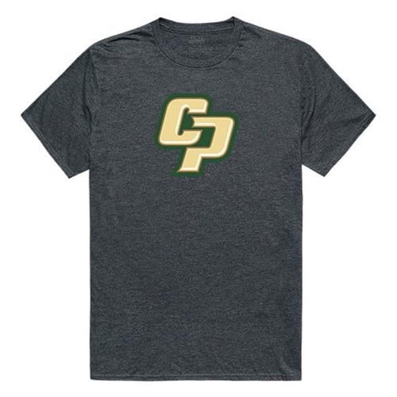 W Republic Apparel 519-167-E9C-03 California State University Poly Cinder Tee for Men, Heather Charcoal - Large