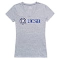 thumbnail image 1 of W Republic Apparel 520-112-H08-03 University of California Santa Barbara Women Seal Tee, Heather Grey - Large, 1 of 2