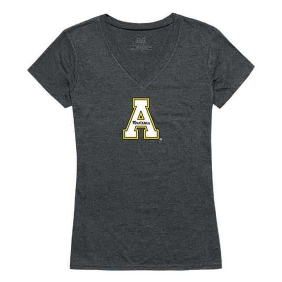 W Republic Apparel 521-104-E9C-03 Appalachian State University Women Cinder Tee Shirt - Heather Charcoal, Large