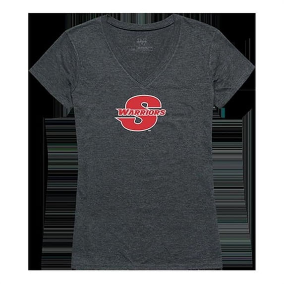 W Republic Apparel 521-208-E9C-02 Womens California State Stanislaus Cinder Tee, Heather Charcoal - Medium
