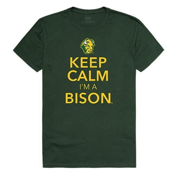 W Republic Apparel 523-140-033-02 North Dakota State Keep Calm Mens Tee, Forest - Medium