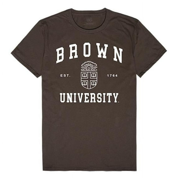 W Republic Apparel 526-106-BRN-05 Brown University Seal Tee Shirt for Men - Brown, 2XL