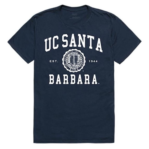W Republic Apparel 526-112-NVY-05 University of California at Santa Barbara Seal Tee Shirt for Men - Navy, 2XL