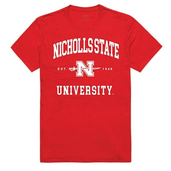 W Republic Apparel 526-138-RED-04 Nicholls State University Seal Tee, Red - Extra Large