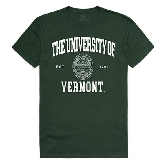 W Republic Apparel 526-155-FOR-01 University of Vermont Seal Tee, Forest - Small