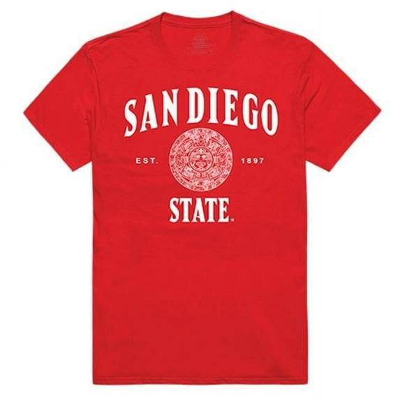 W Republic Apparel 526-177-RED-01 San Diego State University Seal Tee, Red - Small