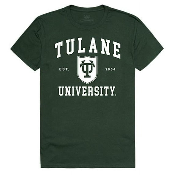 W Republic Apparel 526-198-FOR-03 Tulane University Seal Tee, Forest - Large