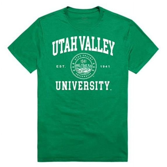 W Republic Apparel 526-210-KEL-03 Utah Valley University Seal Tee, Kelly - Large