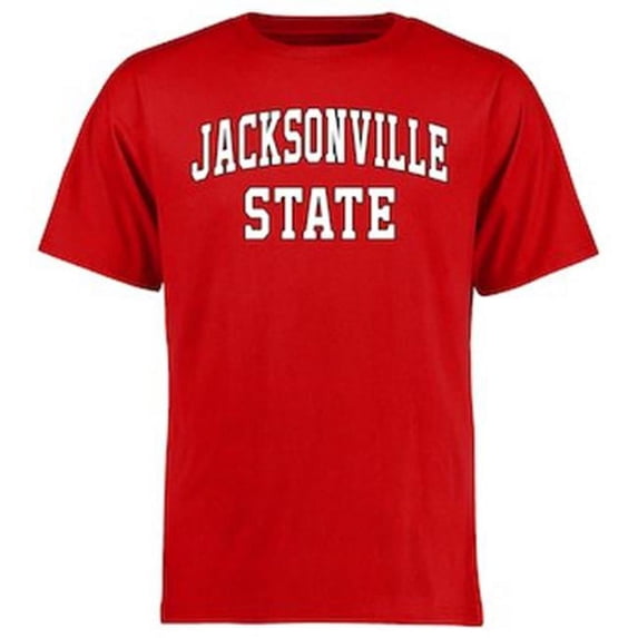 W Republic Apparel 527-126-R58-01 Jacksonville State University Athletic Tee, Red - Small