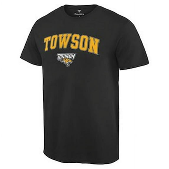 W Republic Apparel 527-153-E27-02 Towson University Athletic Tee, Black - Medium