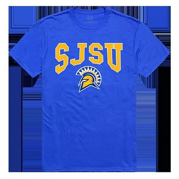 W Republic Apparel 527-173-B02-04 San Jose State University Athletic Tee, Royal - Extra Large