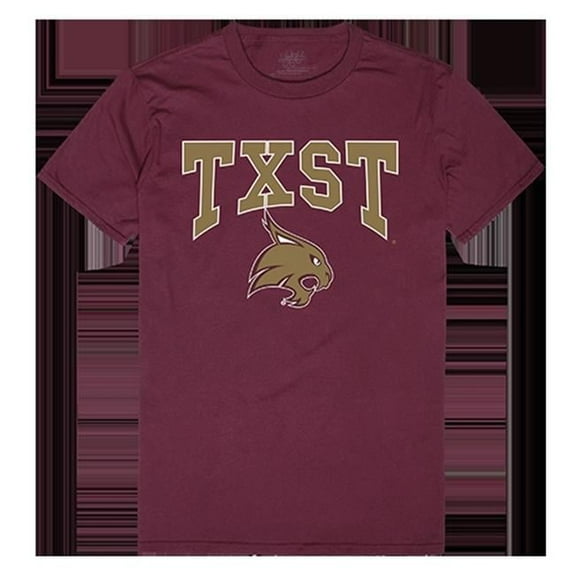W Republic Apparel 527-181-327-04 Texas State Athletic Tee, Maroon - Extra Large