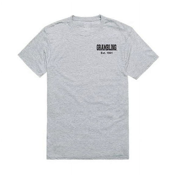 W Republic Apparel 528-170-HGY-03 Grambling State University Practice Tee for Men, Heather Grey - Large