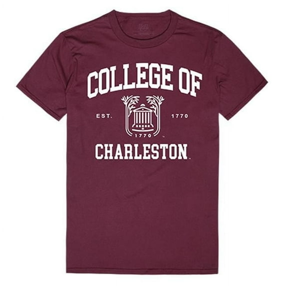 W Republic Apparel College of Charleston Seal Tee Shirt for Men - Maroon, 2XL